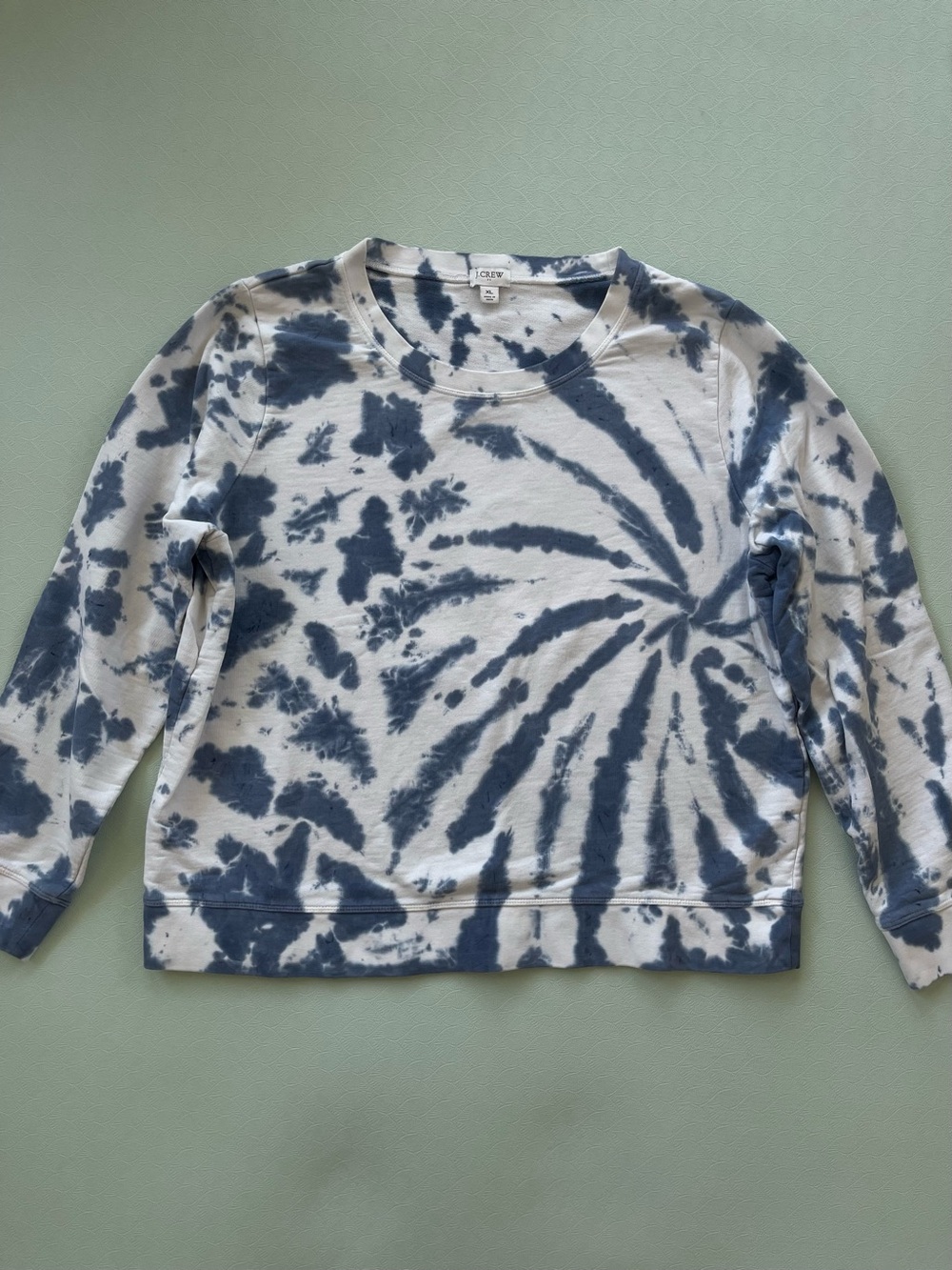 J. Crew Women’s Blue Tie-Dye Crewneck Sweatshirt
